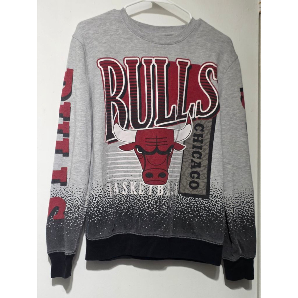 Men's Chicago Bulls Gray Red Sweatshirt S‎